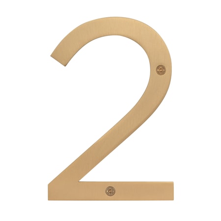 Sure-Loc Hardware Sure-Loc Hardware Stainless Steel House Number 6, No. 2, Satin Brass HNSS6-2 SB